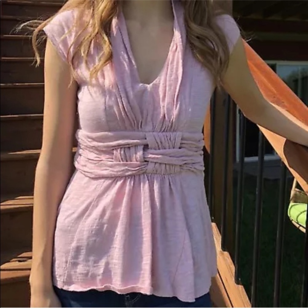 2 for $12 Anthropologie postmark pink top, small